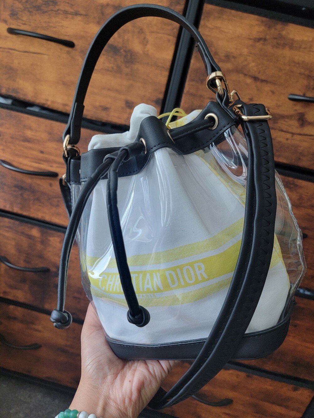Authentic Dior Limited Edition Dust Bag With Clear Bag